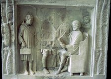 Roman relief of a schoolroom scene. Artist: Unknown