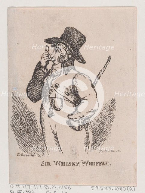 Sir Whisky Whiffle, April 1808., April 1808. Creator: Thomas Rowlandson.