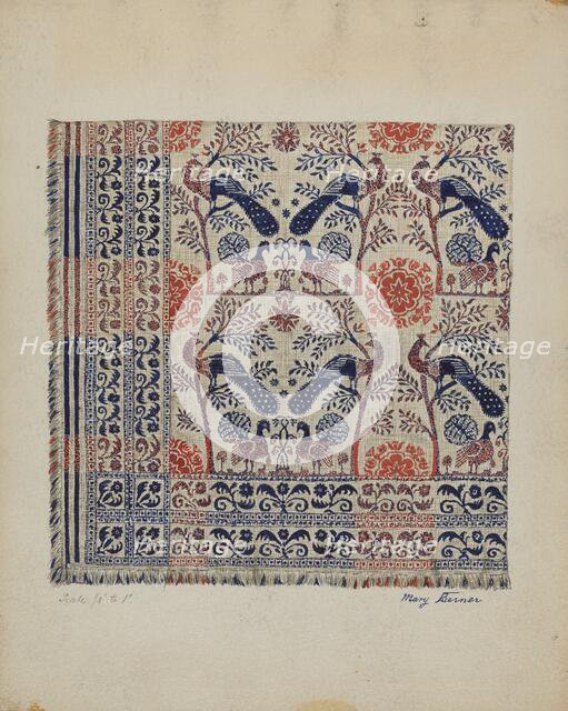 Woven Coverlet, c. 1936. Creator: Mary Berner.