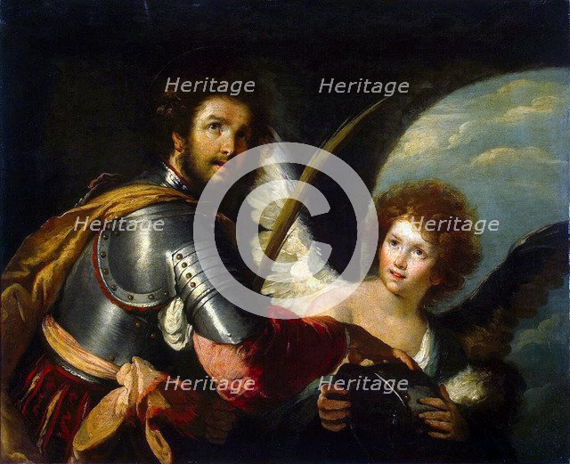 Saint Secundus and Angel', c1640.  Creator: Strozzi, Bernardo (1581-1644).