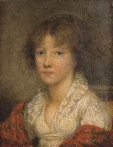 Portrait of a young girl, c1790-1795. Creators: Jeanne Philiberte Ledoux, Jean-Baptiste Greuze.