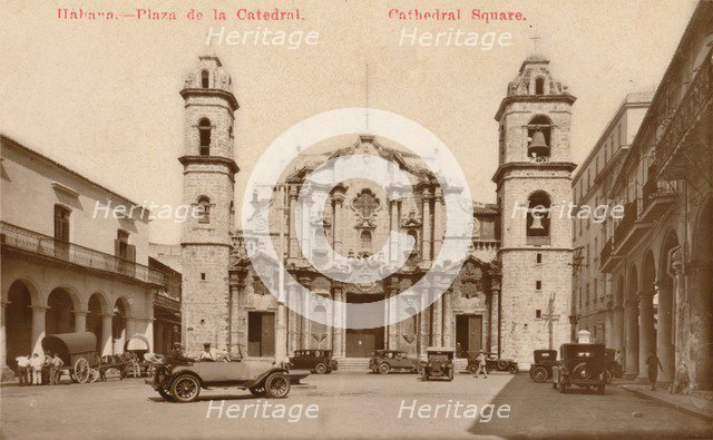 Habana. - Plaza de la Catedral. Cathedral Square, Cuba, c1900. Artist: Unknown