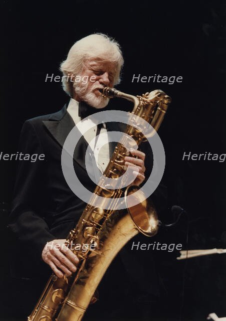 Gerry Mulligan, Barbican, London, 1989. Creator: Brian Foskett.