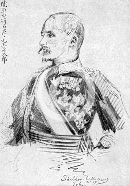 Kodama Gentaro, Japanese soldier and statesman, Russo-Japanese War, 1904-5. Artist: Unknown