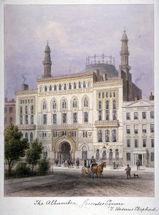 The Alhambra, Leicester Square, Westminster, London, c1858. Artist: Thomas Hosmer Shepherd