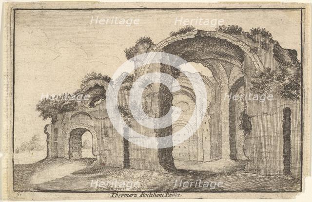 Baths of Diocletian, Rome, 17th century. Creator: Wenceslaus Hollar.