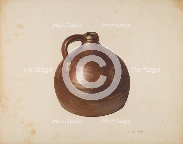 Stone Jug, c. 1939. Creator: Carl Buergerniss.