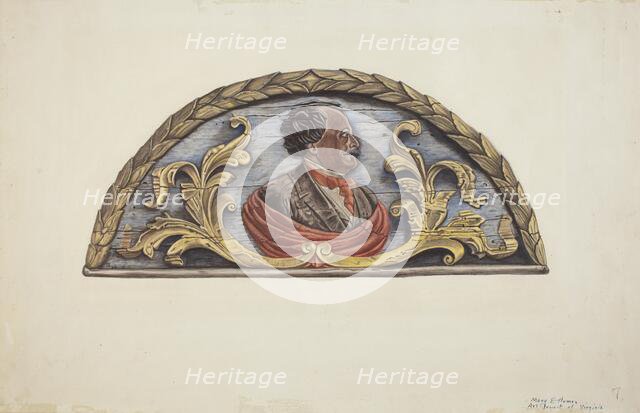 Stern Board from Ship "John Penrose", c. 1939. Creator: Mary E Humes.