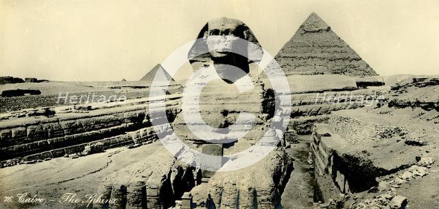 'Cairo - The Sphinx', c1918-c1939. Creator: Unknown.