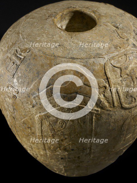 Macehead of Narmer, Protodynastic Period (Egypt), c3300 - c3200 BC. Artist: Unknown.