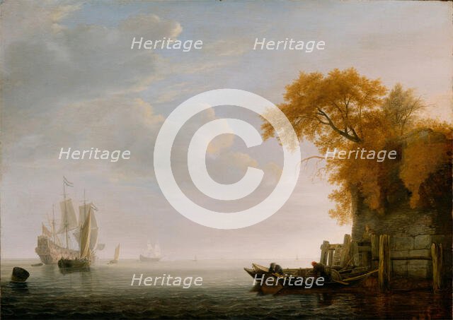 A Calm Sea, 1642. Creator: Simon de Vlieger.