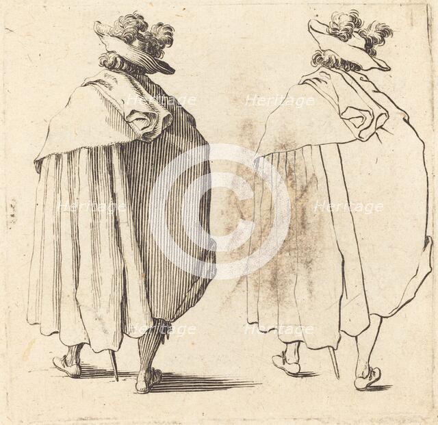 Man in Cloak, Seen from Behind, 1617 and 1621. Creator: Jacques Callot.