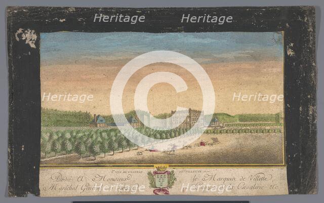 View of the Château de Villette in the vicinity of the city of Paris, 1700-1799. Creator: Anon.