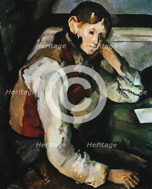 'Le Garcon au Gilet Rouge', 1888-1890. Artist: Paul Cezanne