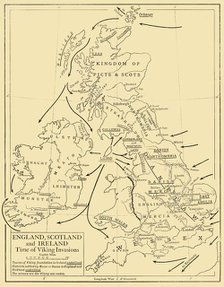 'England, Scotland and Ireland - Time of Viking Invasions', 1926. Creators: Unknown, Emery Walker Ltd.