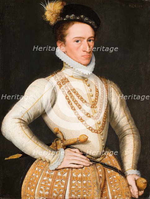 Portrait of an unknown French Nobleman, 1560. Artist: French master  