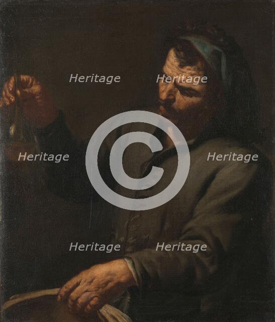 Man with Urine Bottle in his Hand, c.1650-c.1674. Creator: Antonio Zanchi.