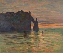 Sunset at Étretat, 1883. Creator: Monet, Claude (1840-1926).