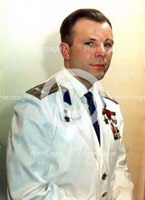 Yuri Gagarin, Russian cosmonaut, 1960s. Artist: Unknown