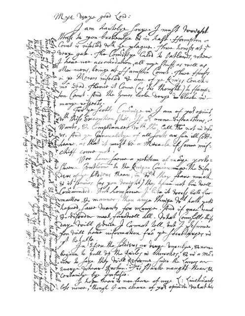 Letter by William Laud, Archbishop of Canterbury, 1640 (1865).Artist: Frederick George Netherclift