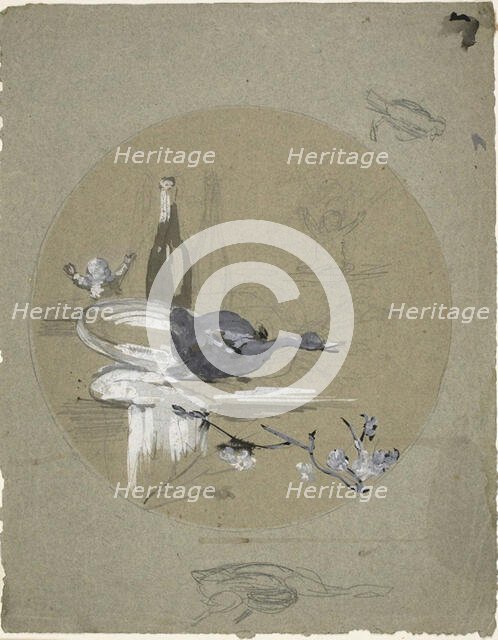 Design for a China Plate, c. 1882. Creator: Eugene Carriere.