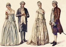 'Clothing during the Reign of George II 1760-1776', 1903, (1937). Creator: Sophie B Steel.