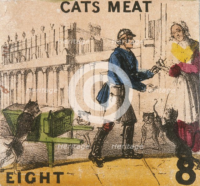 'Cats Meat', Cries of London, c1840. Artist: TH Jones