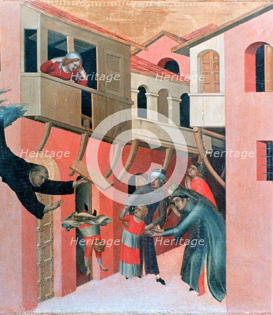 'Blessed Agostino Novello Altarpiece', (detail), 1324. Artist: Simone Martini