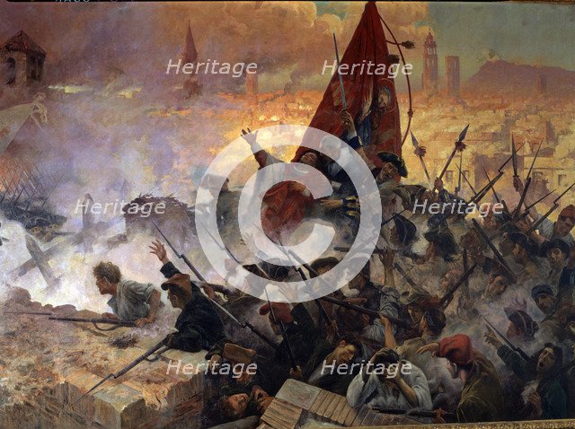 War of the Spanish Succession (1701 - 1715), 'Onze de setembre, 1711', Rafael de Casanovas wounde…