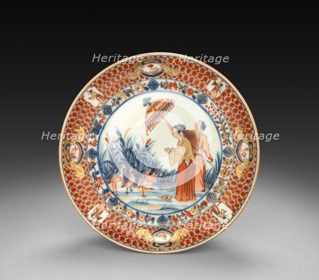 Saucer-shaped Dish, c. 1750. Creator: Cornelis Pronck (Dutch, 1691-1759), after a design by.
