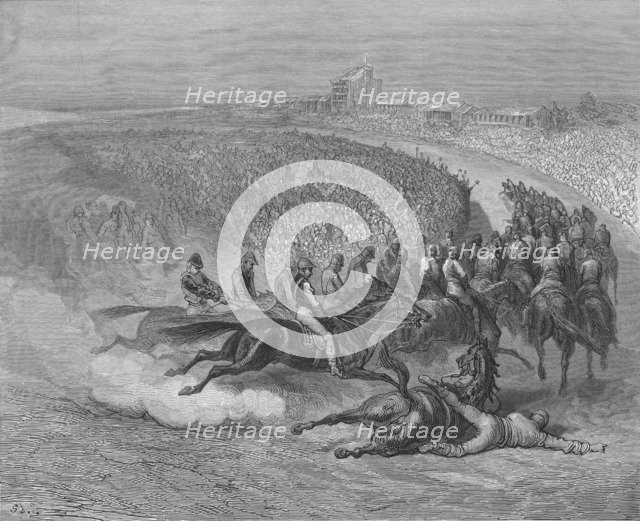 'Victorian Derby at Tattenham Corner', 1872. Artist: Gustave Doré.