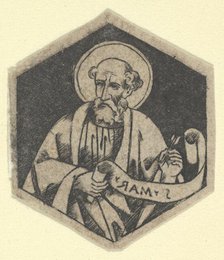 St Mark the Evangelist, holding a banderole (possibly a modern impression), ca.. 1480-1520. Creator: Anon.