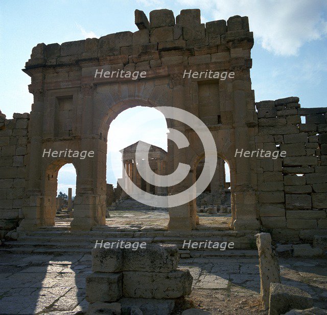 Roman forum in Suffetula, Tunisia, 2nd century. Artist: Unknown