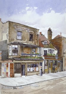 Corner of Cheyne Walk and Lawrence Street, Chelsea, London, 1883. Artist: John Crowther