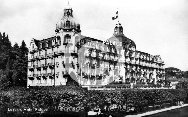 The Palace Hotel, Lucerne, Switzerland, early 20th century. Artist: Unknown