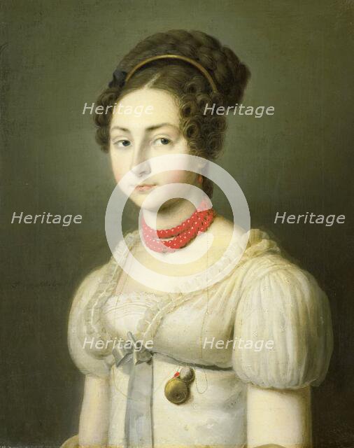 Portrait of Jacoba van Wessem, Wife of Lord Stumphius, Burgomaster of Beverwijk, c.1820-c.1830. Creator: Dirk van Oosterhoudt.