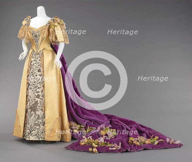 Court presentation ensemble, probably American, 1896. Creator: Unknown.