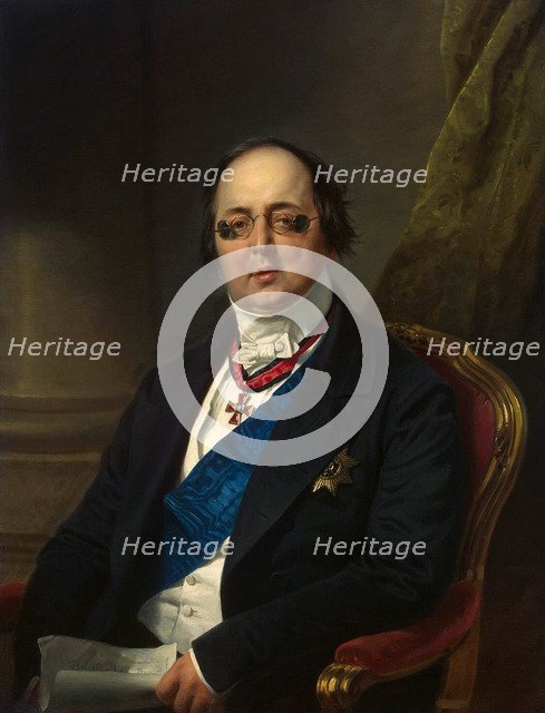 'Portrait of Count Alexander Kushelev-Bezborodko', 1851-1852.  Creator: Franz Kruger.