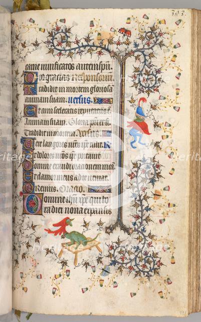 Hours of Charles the Noble, King of Navarre (1361-1425): fol. 191r, Text, c. 1405. Creator: Master of the Brussels Initials and Associates (French).