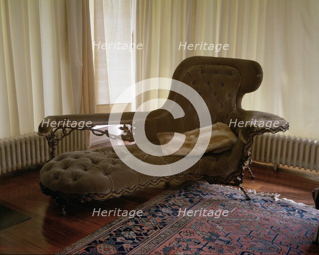 Chaise longue, designed by Antoni Gaudi.