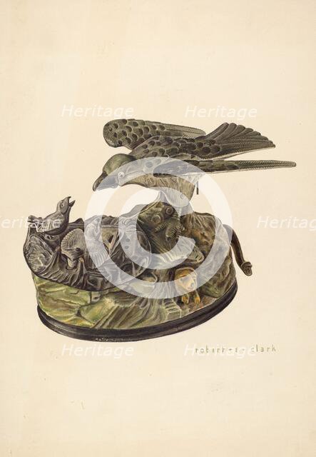 Mechanical Bank, c. 1940. Creator: Robert Clark.