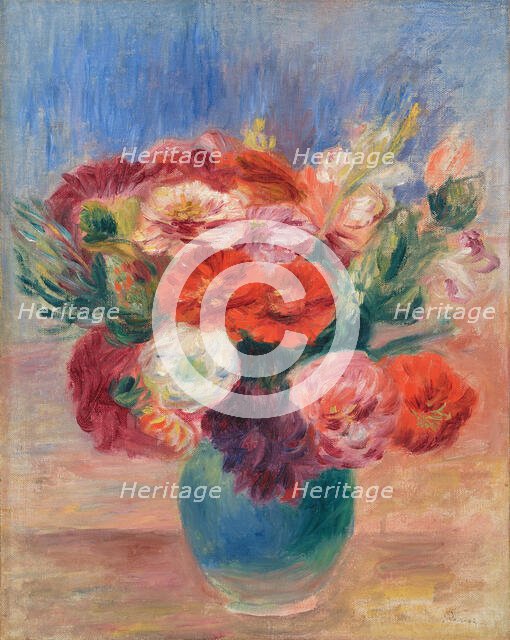 Bouquet of flowers in earthen pitcher, 1885. Creator: Renoir, Pierre Auguste (1841-1919).