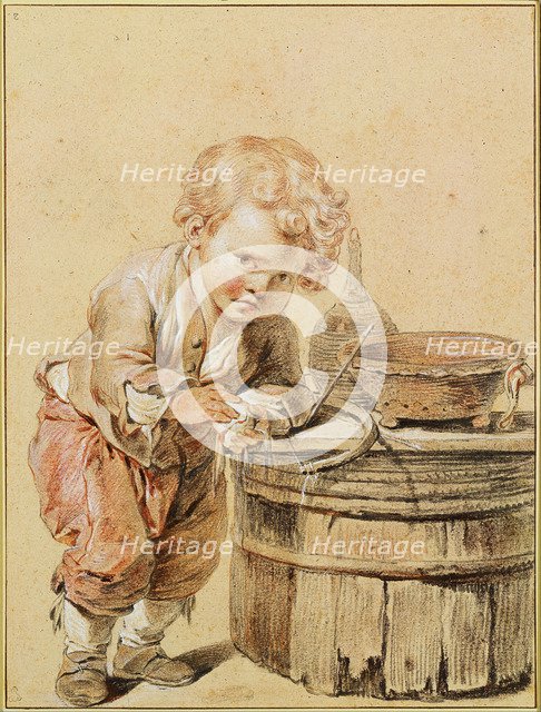 Boy with a Broken Egg, ca 1756. Artist: Greuze, Jean-Baptiste (1725-1805)