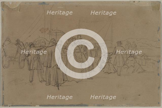 Passengers for Rhine Steamer (recto) Passengers for Rhine Steamer (verso). Creator: Heinrich von Mayr (German, 1806-1871).