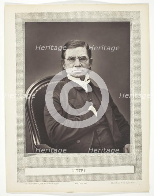 Émile Littré (French lexicographer and philosopher, 1801-1881), c. 1876. Creator: Pierre Petit.
