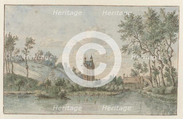 Landscape with Huis Kluys, near Brussels, 1674. Creator: Josua de Grave.