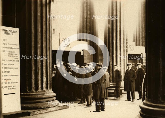 Book trade in Leningrad near the Kazan Cathedral, 1920-1929. Creator: Unknown.