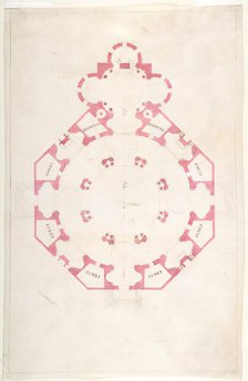 Design for a Church with a Central Octagonal Plan, 1570-1620. Creator: Anon.
