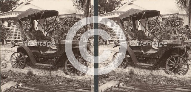 Pair of Stereograph Views of Early Automobiles, 1902-3. Creator: CH Graves.