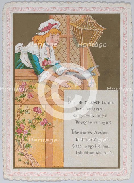 Valentine, 1874. Creator: Catherine Greenaway.